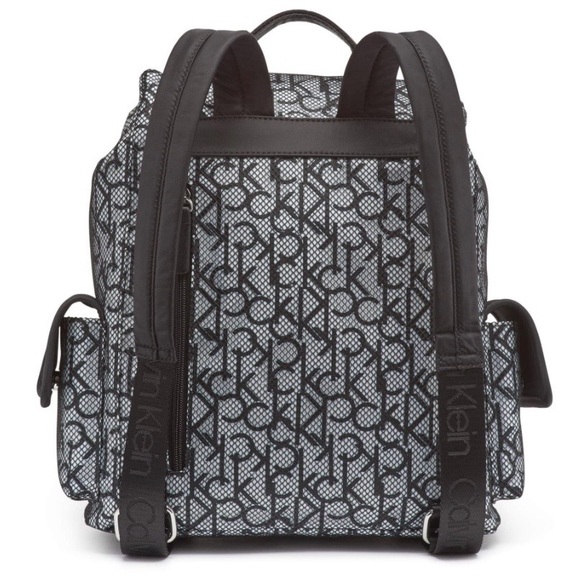 Calvin Klein Tali Nylon Mesh Organizational Flap Backpack ? main image 4